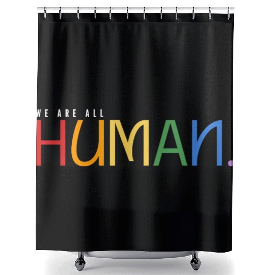 We are all Human lgbt pride month gay Men's. Shower Curtains