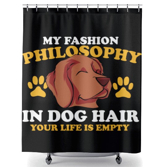 Philosophy Dog Hair Teacher Poetry Science Book Shower Curtains