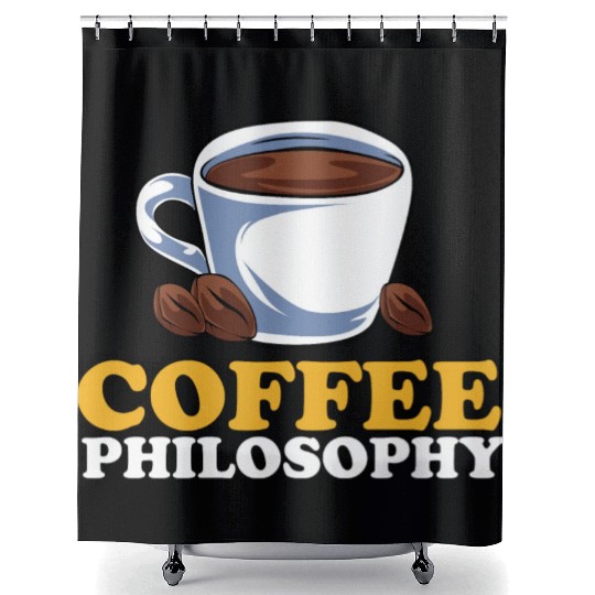 Coffee Philosophy Teacher Poetry Science Coffee Shower Curtains