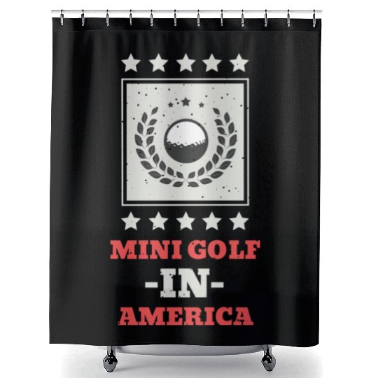 Mini Golf | Miniature Golf | Mini Golfer Shower Curtains