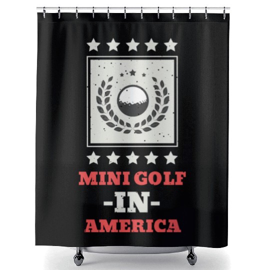 Mini Golf | Miniature Golf | Mini Golfer Shower Curtains