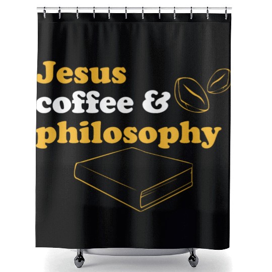 Philosophy Jesus Teacher Science Book Coffee Shower Curtains