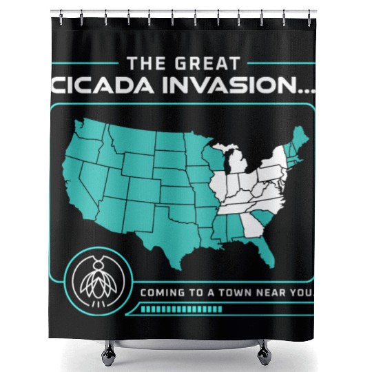Cicada Invasion Coming To These States In Us Map Shower Curtains