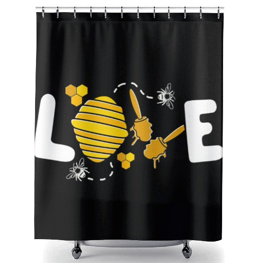 Save The Bees Bumblebee Love Bees Shower Curtains