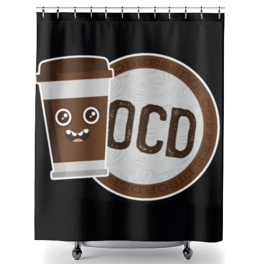 Coffee OCD Shower Curtains