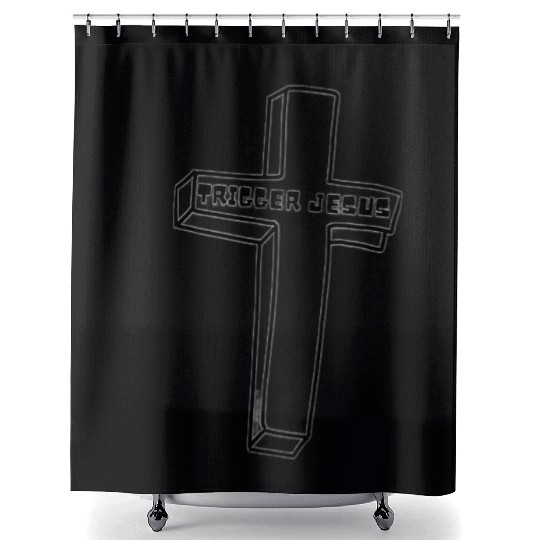 Trigger Jesus Affirmation By Abby Anime(c) Shower Curtains