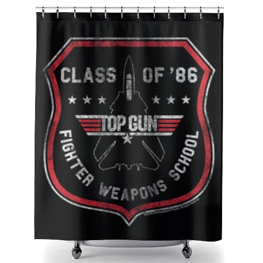 Top Gun Fighters Weapons School Class Of 86 Shower Curtains
