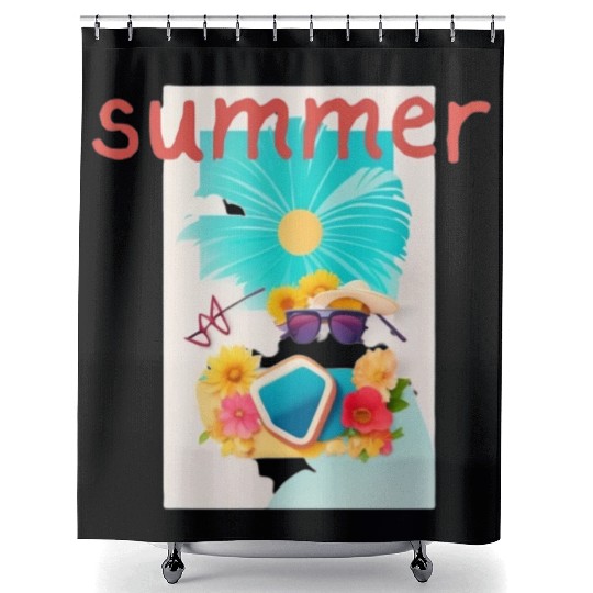 Summer Vibes Shower Curtains - Embrace the Sun with Style