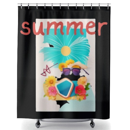 Summer Vibes Shower Curtains - Embrace the Sun with Style