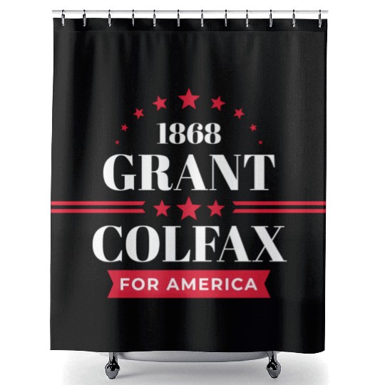 Ulysses Gran 1868 Republican Campaign Shower Curtains