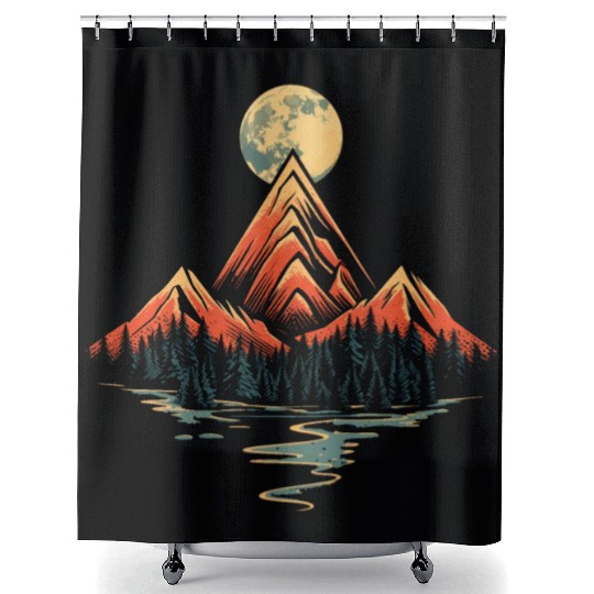 Majestic Full Moon Shower Curtains