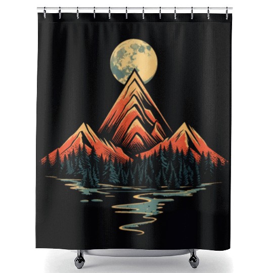 Majestic Full Moon Shower Curtains