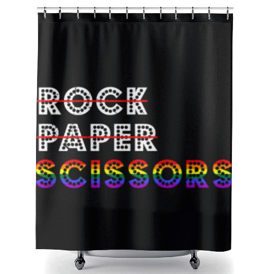 Rock Paper Scissors LGBT For Lesbians Lesbian Gay Shower Curtains