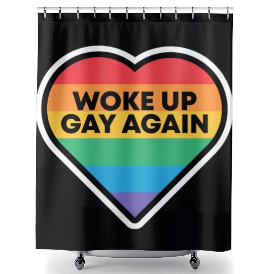 Funny Idea For Daughter And Son Woke Up Gay Again Shower Curtains