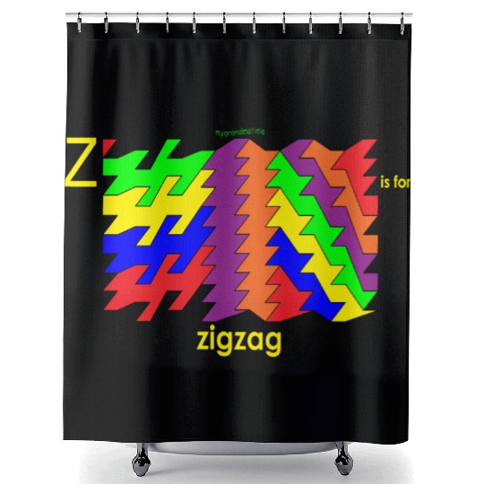 z is for zig zag Shower Curtains