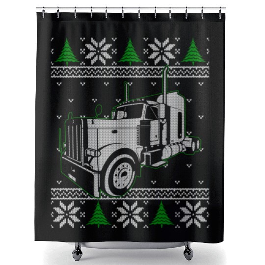Trucker Ugly Truck Driver Shower Curtains