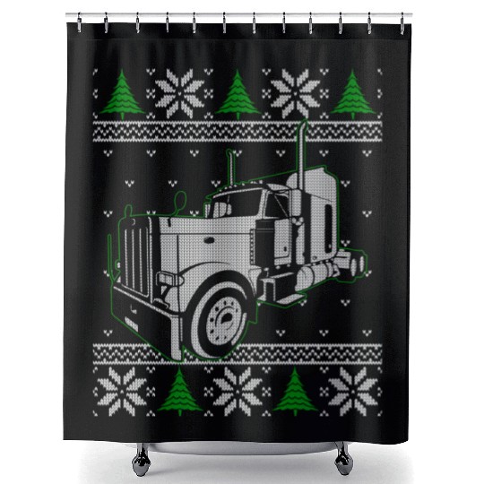 Trucker Ugly Truck Driver Shower Curtains
