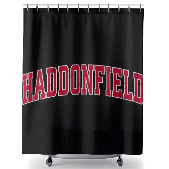 Haddonfield New Jersey Nj Sports Red Shower Curtains