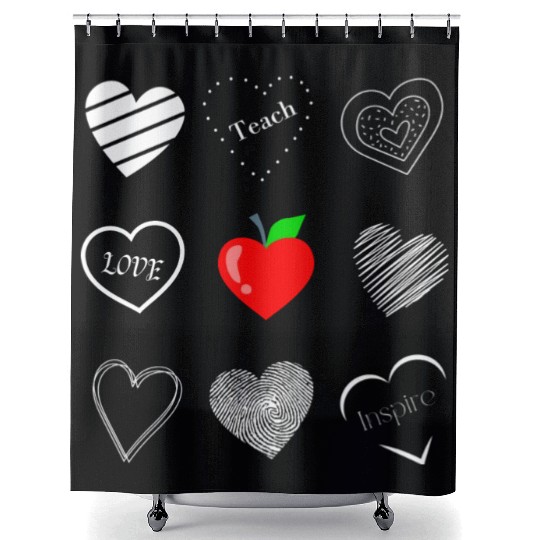 Teach Love Inspire Shower Curtains