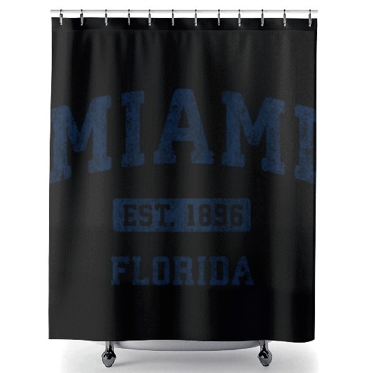 Miami Florida Fl Athletic Sports Shower Curtains