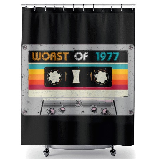 Worst Of 1977 43th Cassette Tape Shower Curtains