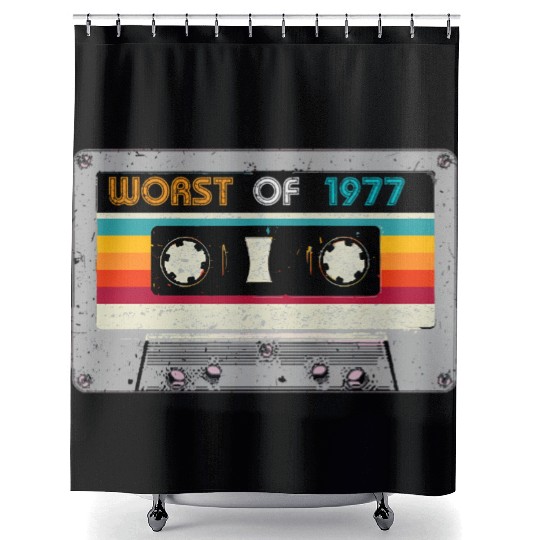 Worst Of 1977 43th Cassette Tape Shower Curtains