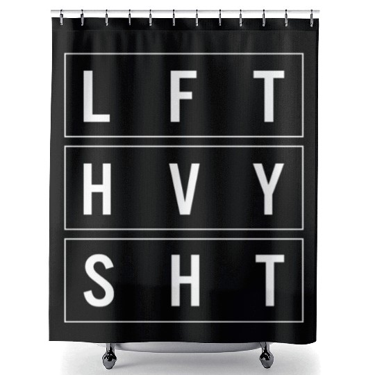 Gym Shower Curtains, Lift Heavy Shit Funny Workout Shower Curtains,