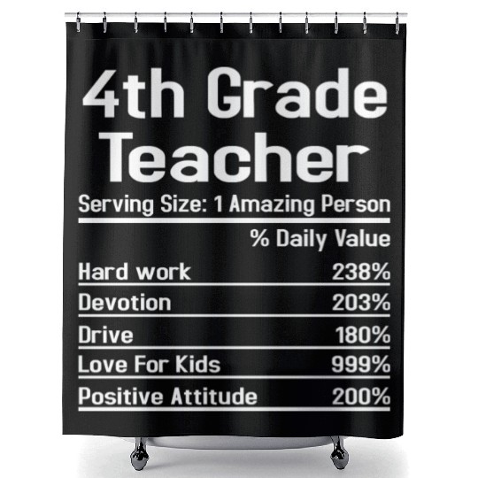 4th Grade Teacher Shower Curtains