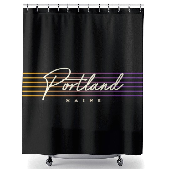 Portland Nostalgic Style Maine Shower Curtains