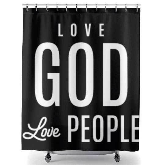 Spread Love, Embrace Faith - Love God Love People Shower Curtains