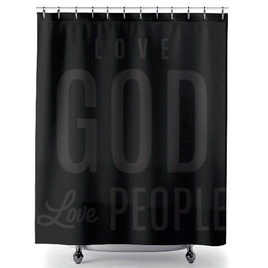 Love God Love People Shower Curtains