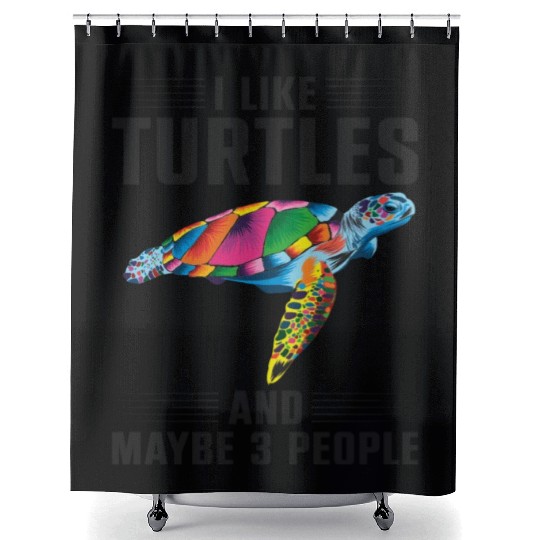 Sea Turtle Tortoise I Like Turtles Shower Curtains
