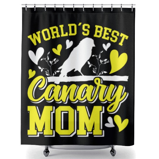World´s best Canaries Mom Bird lover Women Shower Curtains