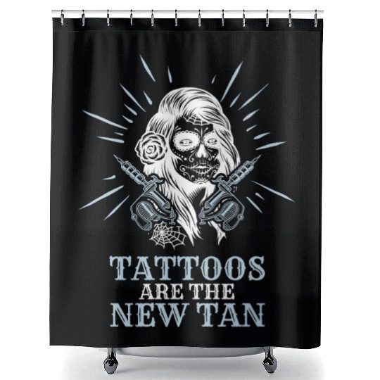 Tattoos Are The New Tan Tattoo Tattooed Shower Curtains