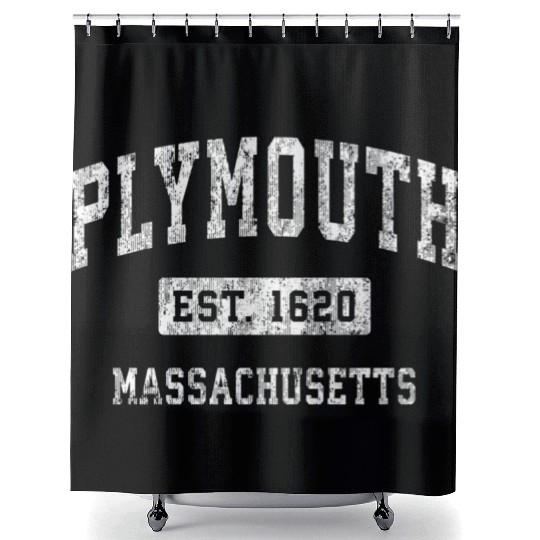 Plymouth Massachusetts Ma Established Sports Shower Curtains