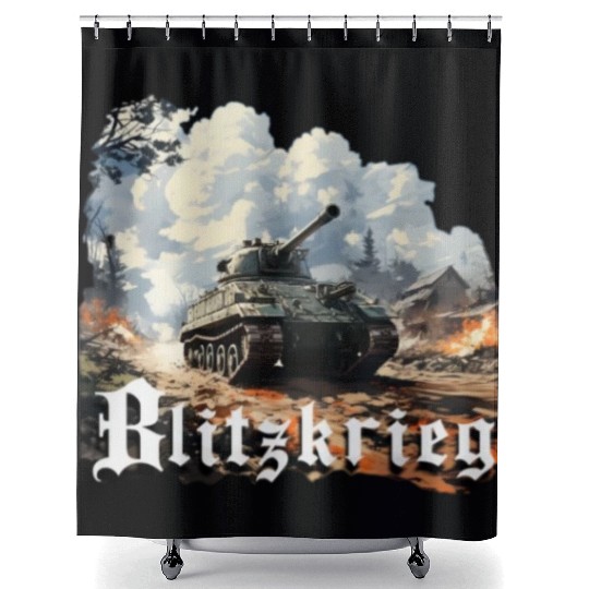 World War 2 Blitzkrieg Shower Curtains