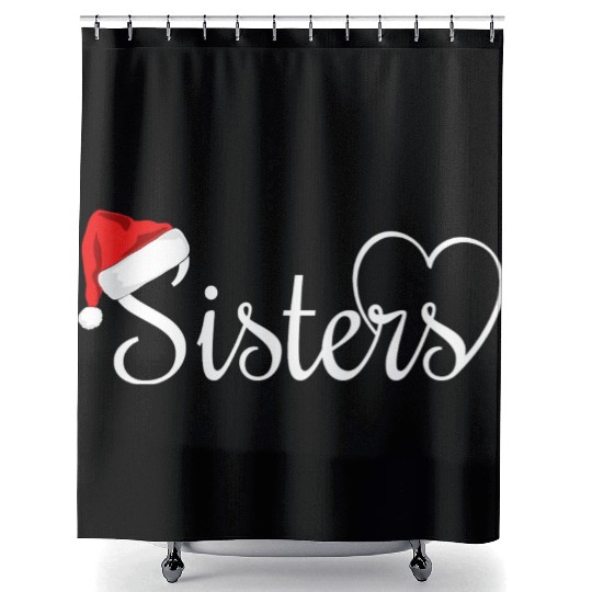 I Love My Sister Cute Sister Christmas Shower Curtains