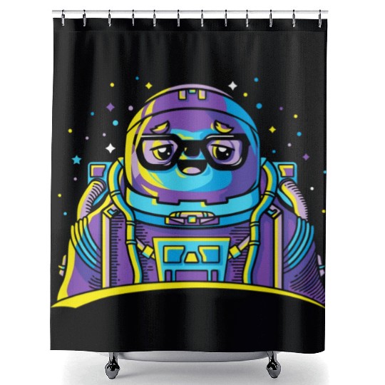 Astro Sloth Shower Curtains