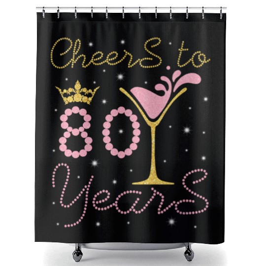 Nana Mommy Aunt Sister Wife Drinking Wine Cheers Shower Curtains