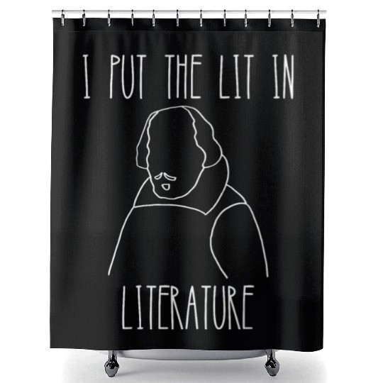 Funny english literature teacher slogan Shower Curtains