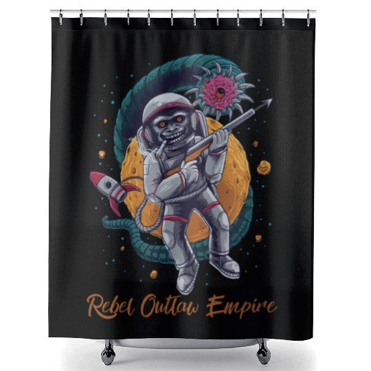 Rebel Outlaw Empire - Rebel Monkey Shower Curtains