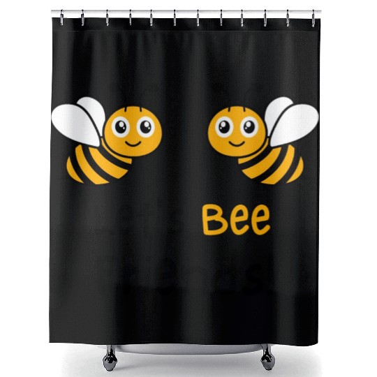 Bee Lovers Honey Bee Shower Curtains, Let's Bee Friends