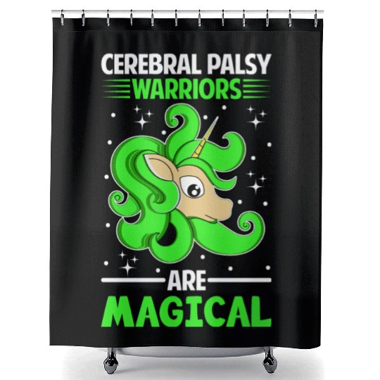 Cerebral Palsy Warriors Are Magical Unicorn Lover Shower Curtains