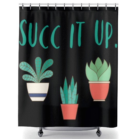 Succulent Lover Plants Funny Succulent Cactus Shower Curtains