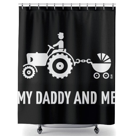 My Daddy And Me (Tractor & Stroller / Buggy / W) Shower Curtains