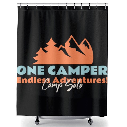 One camper endless adventures Shower Curtains