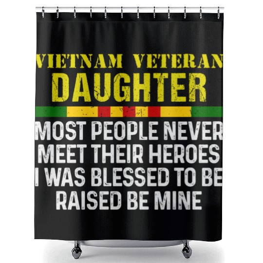 US Army Vietnam Veteran Daughter Shower Curtains