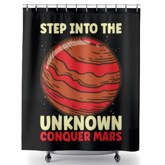 Mars Explore Astronaut Astronomy Solar System Shower Curtains