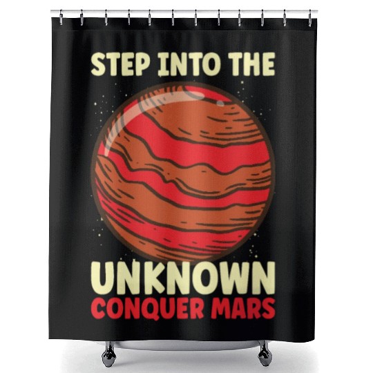 Mars Explore Astronaut Astronomy Solar System Shower Curtains