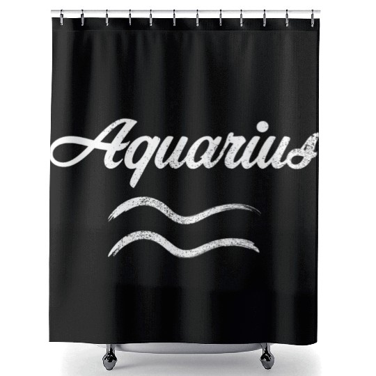 Zodiac Symbol Sign Aquarius Shower Curtains